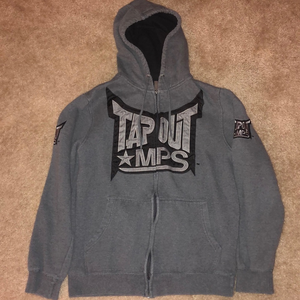 Men’s large TapOut zip up hoodie